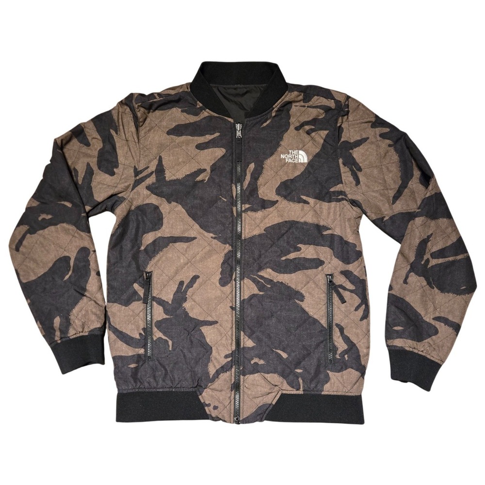 The North Face Jacket Men's Small Reversible Camo Black Jester Bomber NF0A3IFU